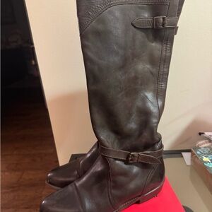 Frye Brown Leather Knee-High Boots